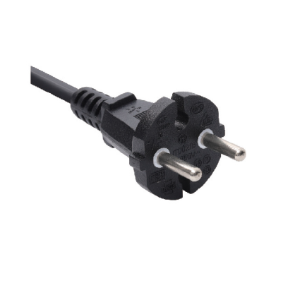 JT002/B molded AC plug and attached cable segment; representative termination detail
