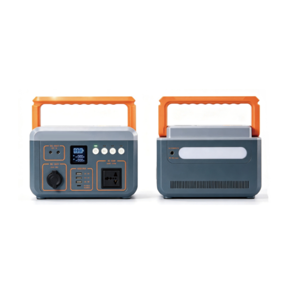 LFCN500 portable power station, front and rear views of one configuration