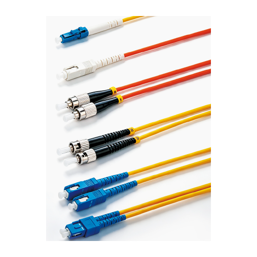 Fibre patch-cord connector-end assortment from the Patch Cords section; representative termination detail