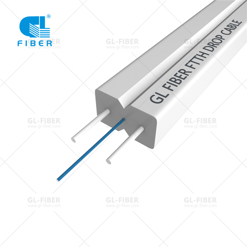Bow-type FTTH drop cable construction
