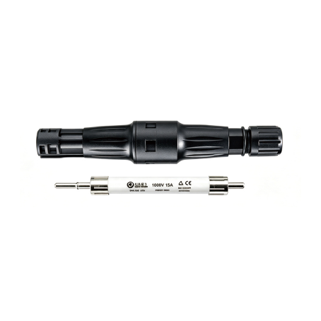 PV005-FB inline fuse holder with separate cartridge shown below; representative configuration