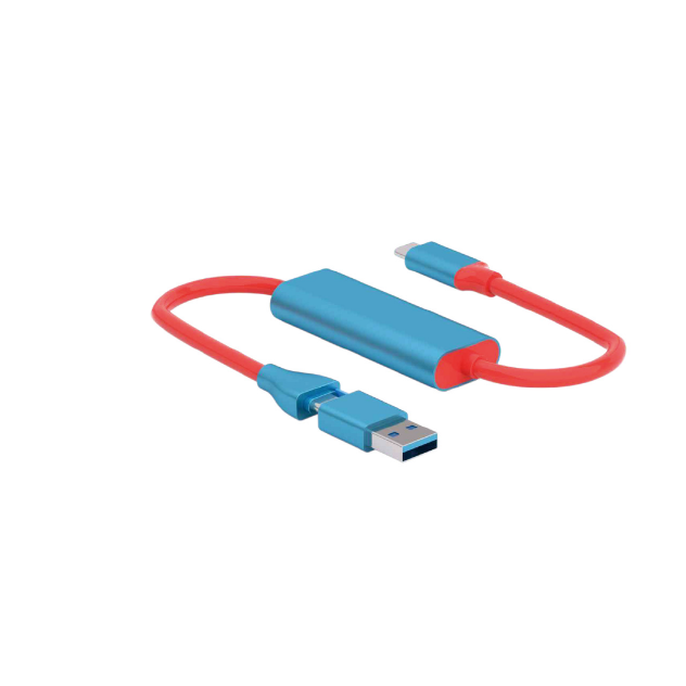 带 USB-A 连接选项的 USB-C 视频采集线,单线采集示意图